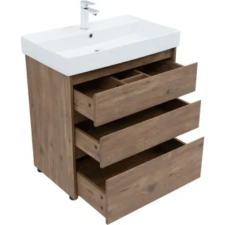 Тумба под раковину Aquanet Nova Lite 302474 75 см дуб рустикальный